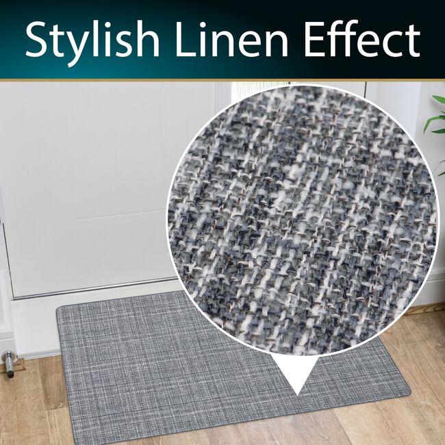 JVL Elegance Grey Door Mat 50cm x 75cm