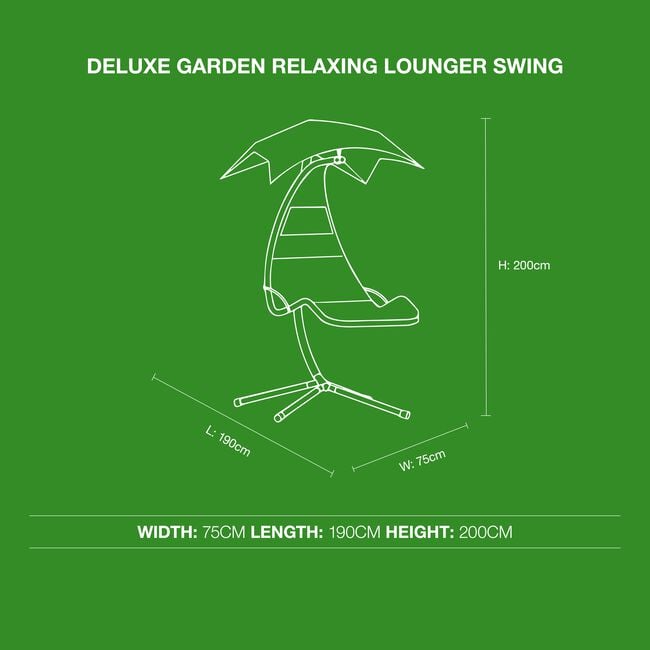 Deluxe Garden Lounger Swing Chair