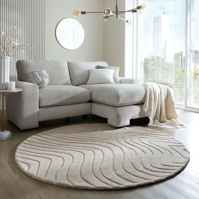 Mesmerise Natural Wool Round Rug