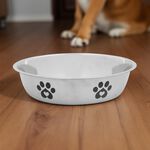 Polished Stainless Steel Pet Bowl 22cm