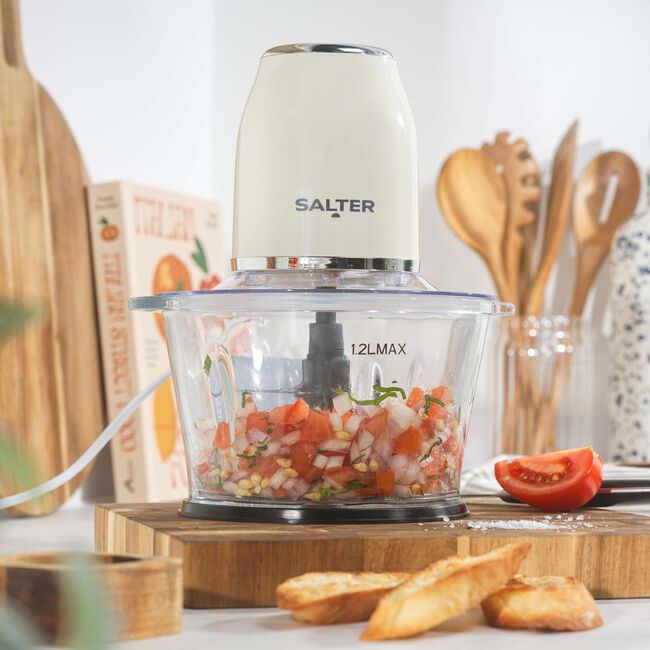SALTER RETRO CREAM Glass Chopper