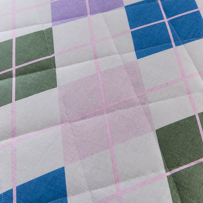 Argyle Bedspread 200 x 220cm - Purple