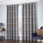 OMBRE CHEVRON NAVY 66x72 Curtain