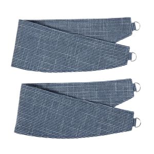 NIGHTSHADE BASKETWEAVE NAVY PAIR Tiebacks