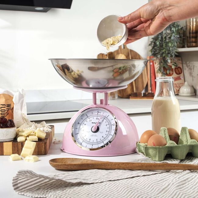 Salter Retro Pink Mechanical Scale