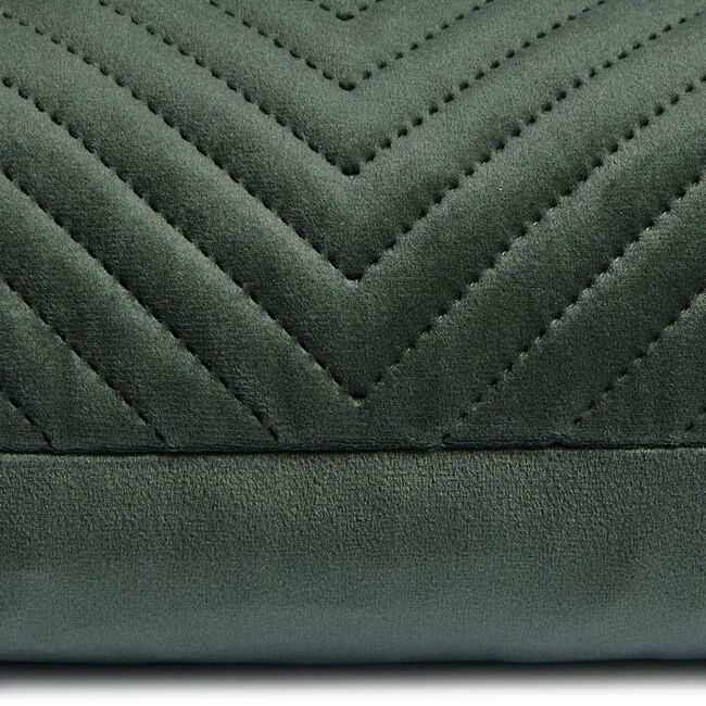 TRIANGLE STITCH BOTTLE GREEN 45x45 Cushion