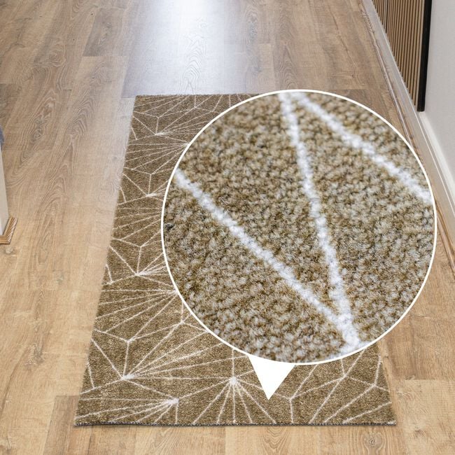 JVL Geo Brown Mega Runner 57cm x 150cm