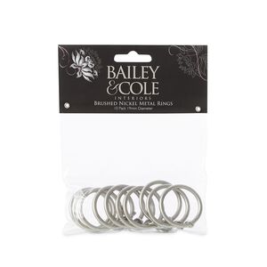 Metal Rings Brushed Nickel 10 Pack