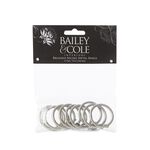 Metal Rings Brushed Nickel 10 Pack