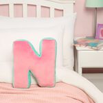 LETTER N Cushion Pink/Duck Egg