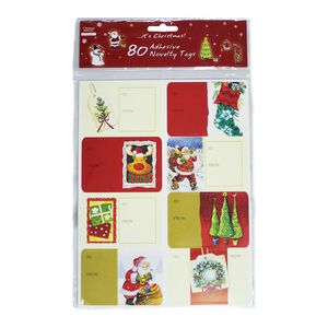Novelty Adhesive Gift Tags - 80 Pack
