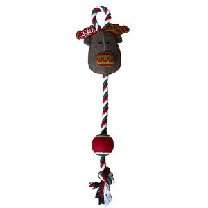 Christmas Reindeer Rope & Plush Dog Toy