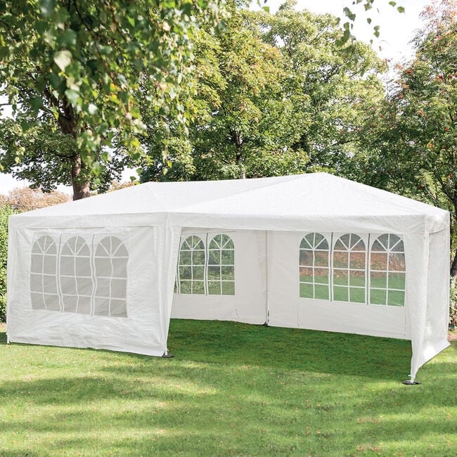 White Party Marquee Gazebo with 5 Walls