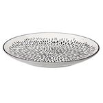 Siaki Cream & Black Printed 27cm Dinner Plate