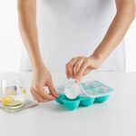 Lekue XL Sphere Ice Cube Tray With Lid - Turquoise