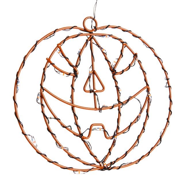 Orange LED Pumpkin Curtain Lights