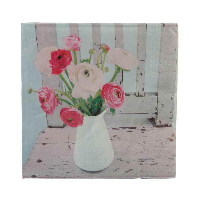 Flower Vase Napkins 20 Pack