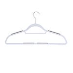 White Hangers with Anti Slip 10 Pack