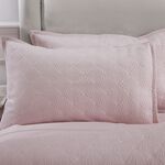 Quilted Hotel Velvet Pillowshams 50 x 75cm - Blush