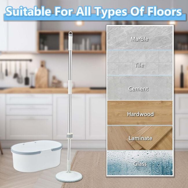 Gleam Clean Sheen Flat Tornado Mop