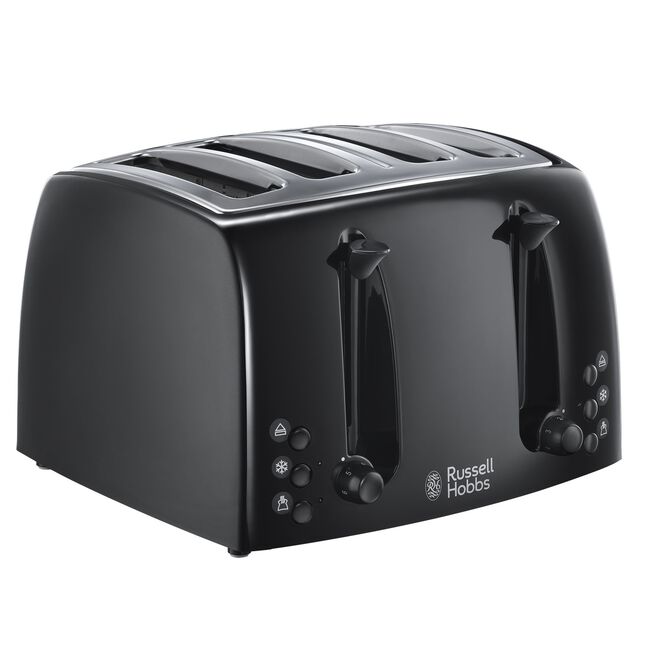 Russell Hobbs Textures 4 Slice Toaster - Black
