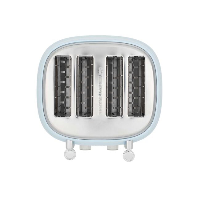 SALTER RETRO BLUE CURVED BODY 4 Slice Toaster