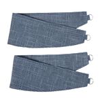NIGHTSHADE BASKETWEAVE NAVY PAIR Tiebacks