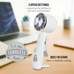 SWAN Rechargeable handheld Fan White