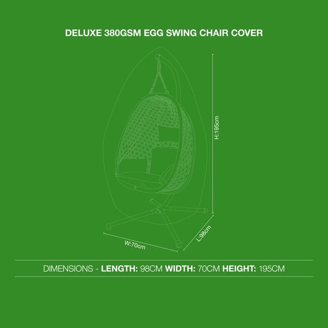Deluxe 380GSM Egg Swing Chair Cover 