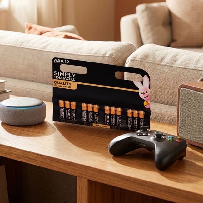 Duracell Simply AAA Batteries 12 Pack
