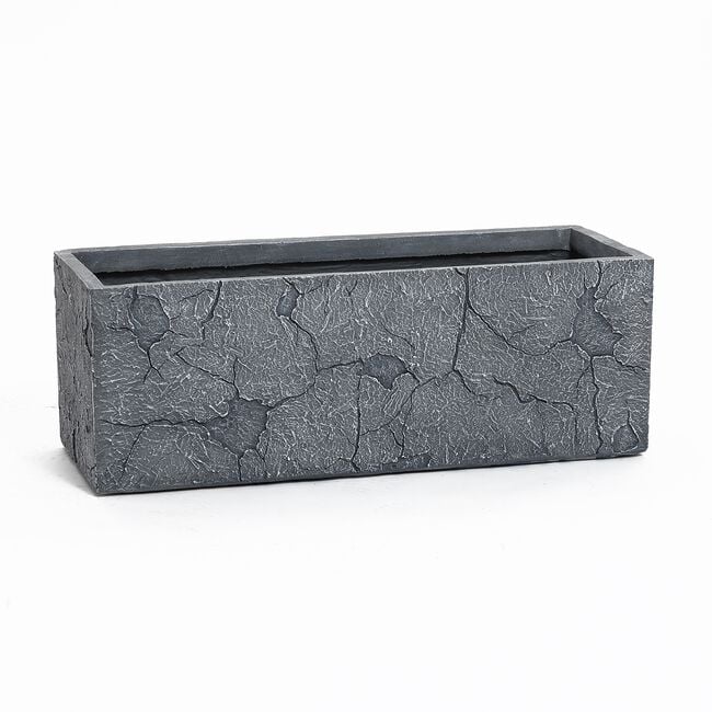 PORTO Large Dark Grey Marble Pot