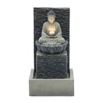 Buddha With Light Garden Water Feature