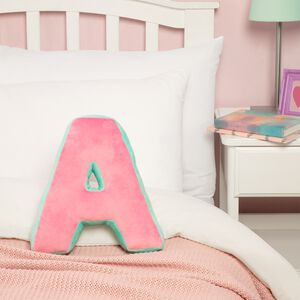 LETTER A Cushion Pink/Duck Egg