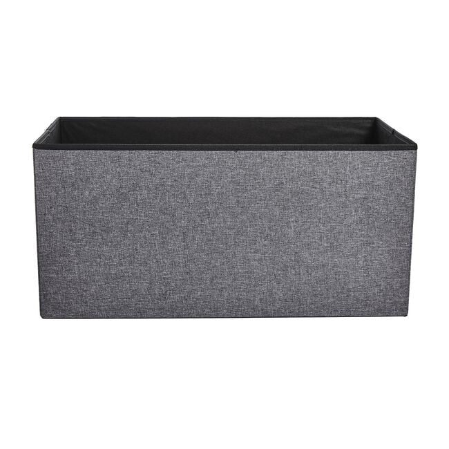 LARGE FOLDING GREY STORAGE Ottoman