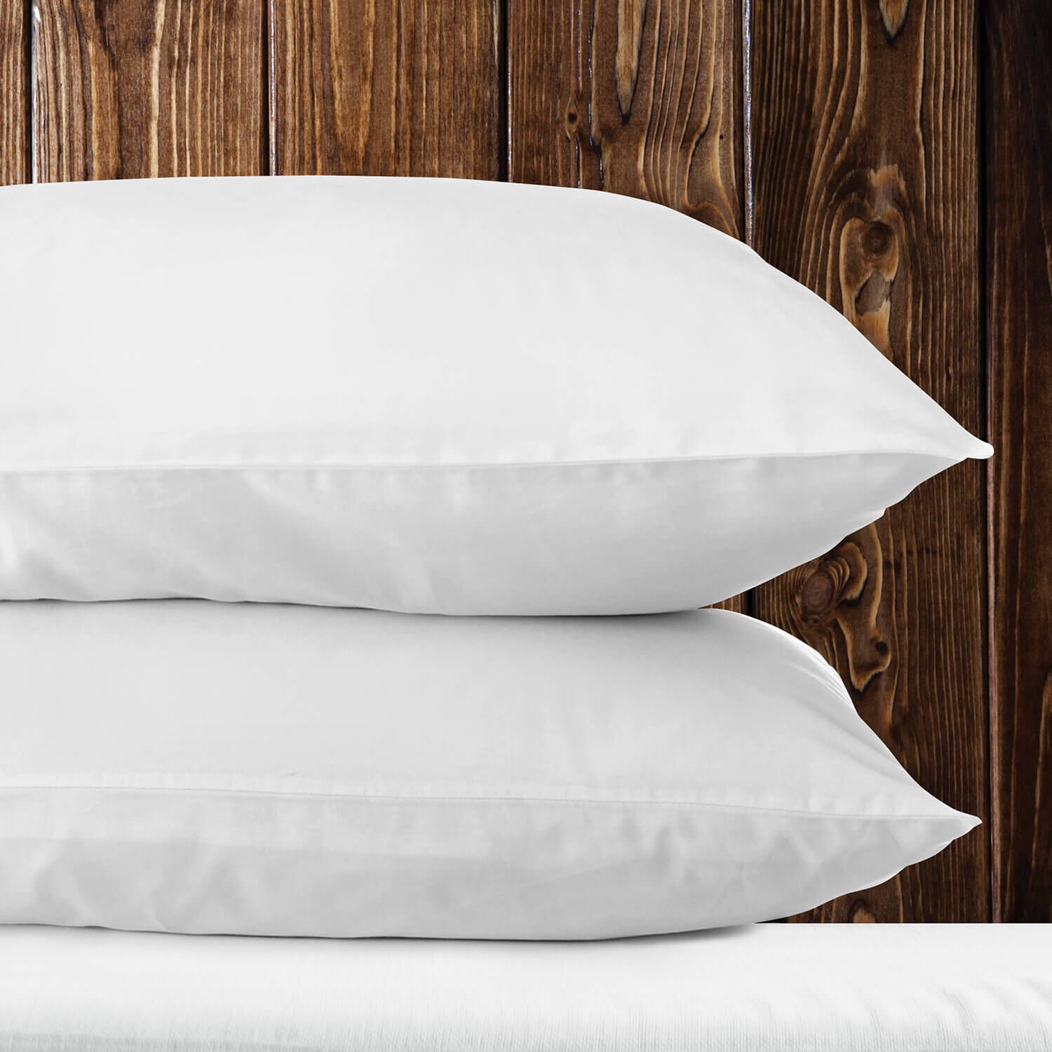 500TC Cotton King Size Pillowcase Pair White