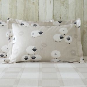 Brushed Cotton Snoozy Sheep Oxford Pillowcase Pair