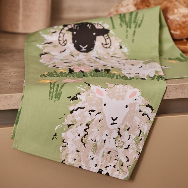 Woolly Sheep Cotton Tea Towel