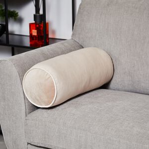 NAOMI MOCHA 20x55cm Bolster Cushion 