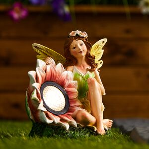 Garden Fairy With Solar Flower Light