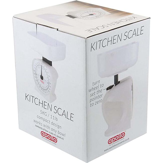 Apollo White Large Mechanical Kitchen Scale