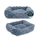 TEXTURED SQUARE PET BED SMALL 46X36X15CM