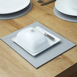 Abney & Croft White Butter Dish with Knife