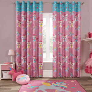 Fairy Unicorn Curtains Pink 085975