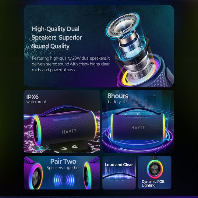 Havit Deep Bass Bluetooth Speaker