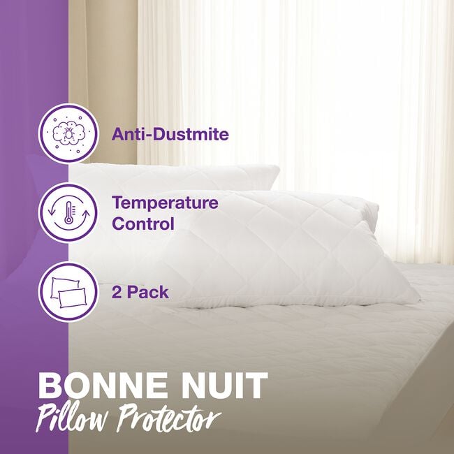 Bonne Nuit Pillow Protector Pair