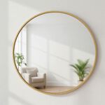 STUDIO NOVA MATTE GOLD 60cm Round Mirror
