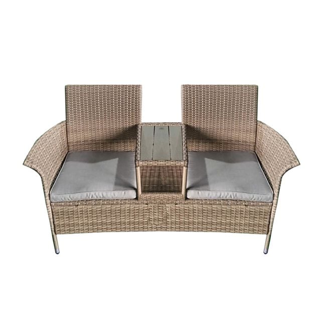 Verona Rattan Companion Bench