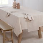 Dobby Stitch Grey Table Cloth 160x183cm