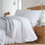 DOUBLE DUVET COVER Appletree Loft  Cassia Frill White