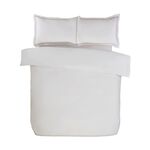 SINGLE DUVET COVER Linen Border 600TC 